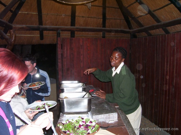 Delicious traditional African cooking. Kruger National Park, South Africa, September 2007.