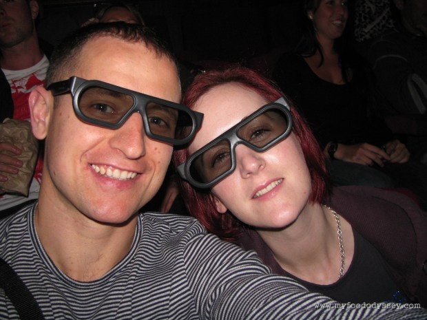 Us at Avatar in 3D. Wonder what the food's like on Pandora... Australia, Christmas 2009/10.