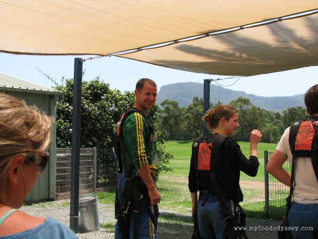 Arūnas getting ready for his skydive. Wollongong, Australia, Christmas 2009/10