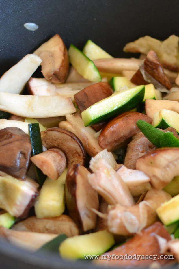Mushrooms & Zucchini | www.myfoododyssey.com