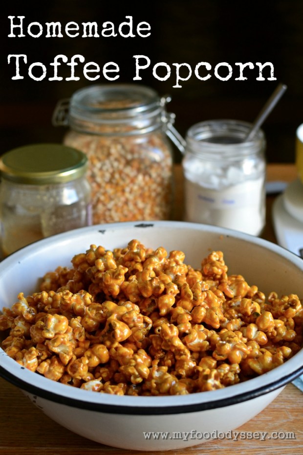 Homemade Toffee Popcorn | www.myfoododyssey.com