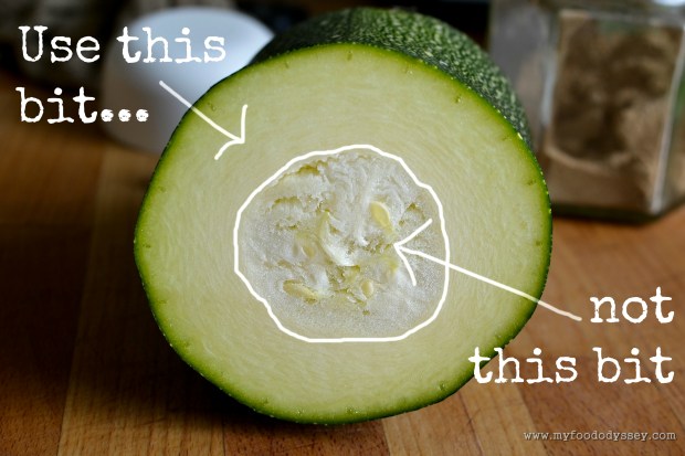 Zucchini / Courgette Center | www.myfoododyssey.com