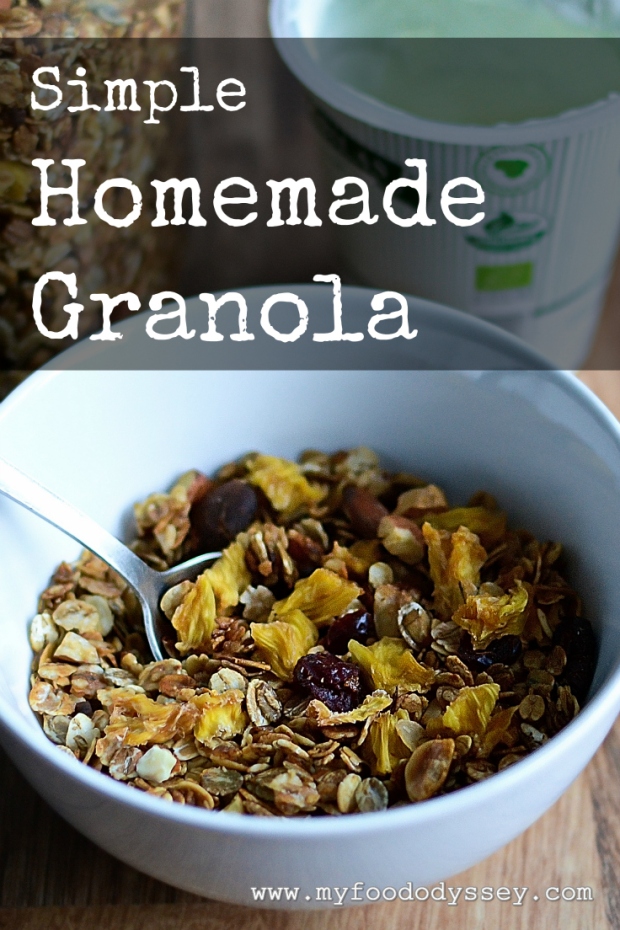 Simple Homemade Granola | www.myfoododyssey.com