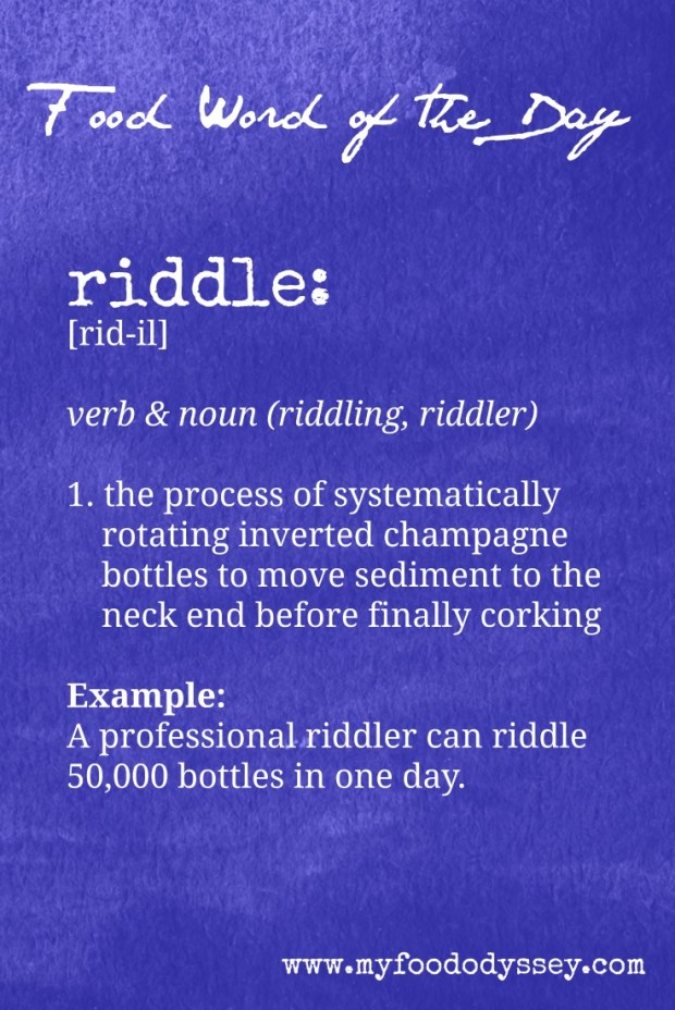 Food Word of the Day: Riddle | www.myfoododyssey.com