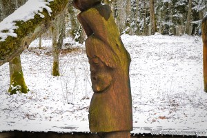 Man Holding Tree Carving, Lithuania | www.myfoododyssey.com