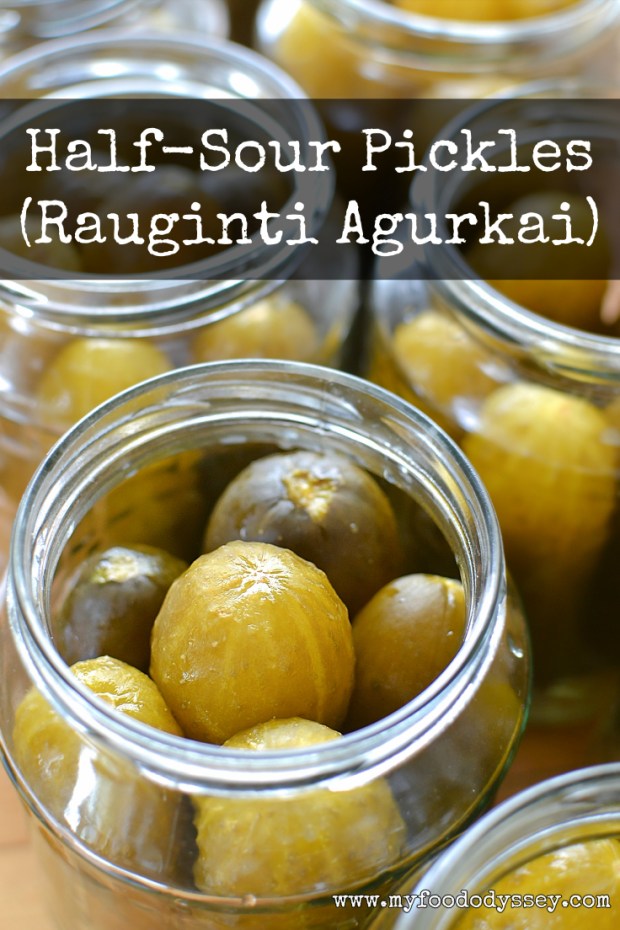 Half sour pickles (Rauginti Agurkai) | www.myfoododyssey.com