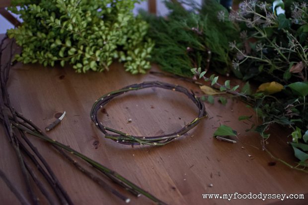 Homemade wreath ring | www.myfoododyssey.com