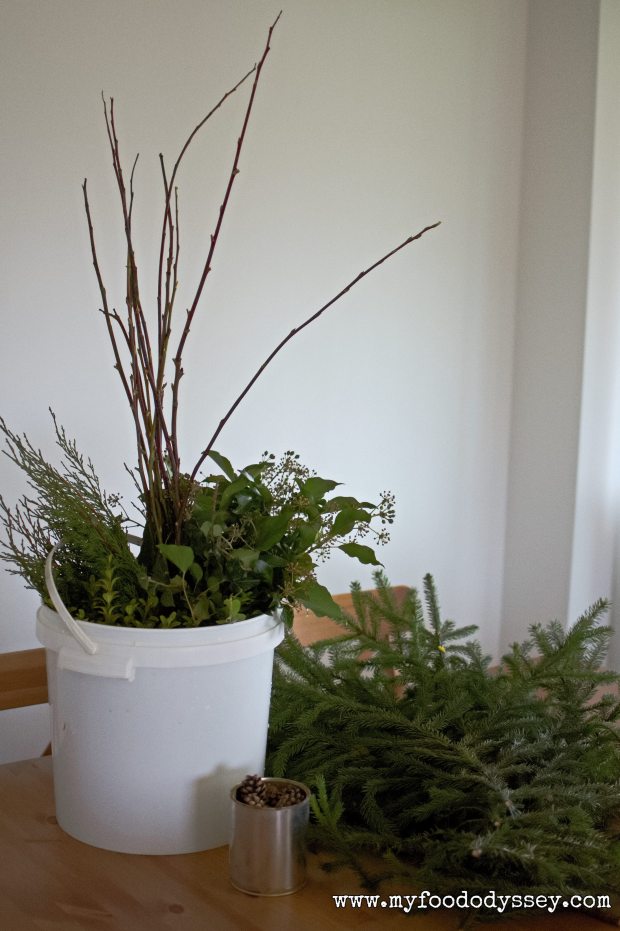 Homemade wreath materials | www.myfoododyssey.com